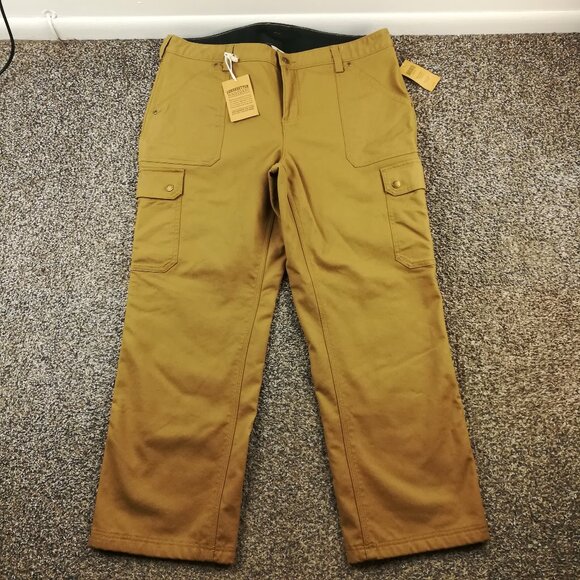 NWT Duluth Trading Co Pants Flex Fire Hose Fleece Lined Cargo Womens 16 $95 - Picture 1 of 10